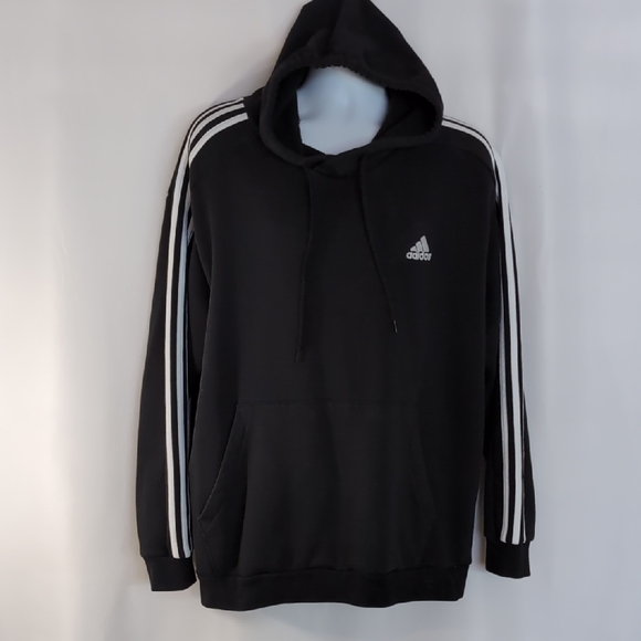 Adidas Other - Black Adidas Hooded Sweatshirt Hoodie With Front Kangaroo Pocket Size XL